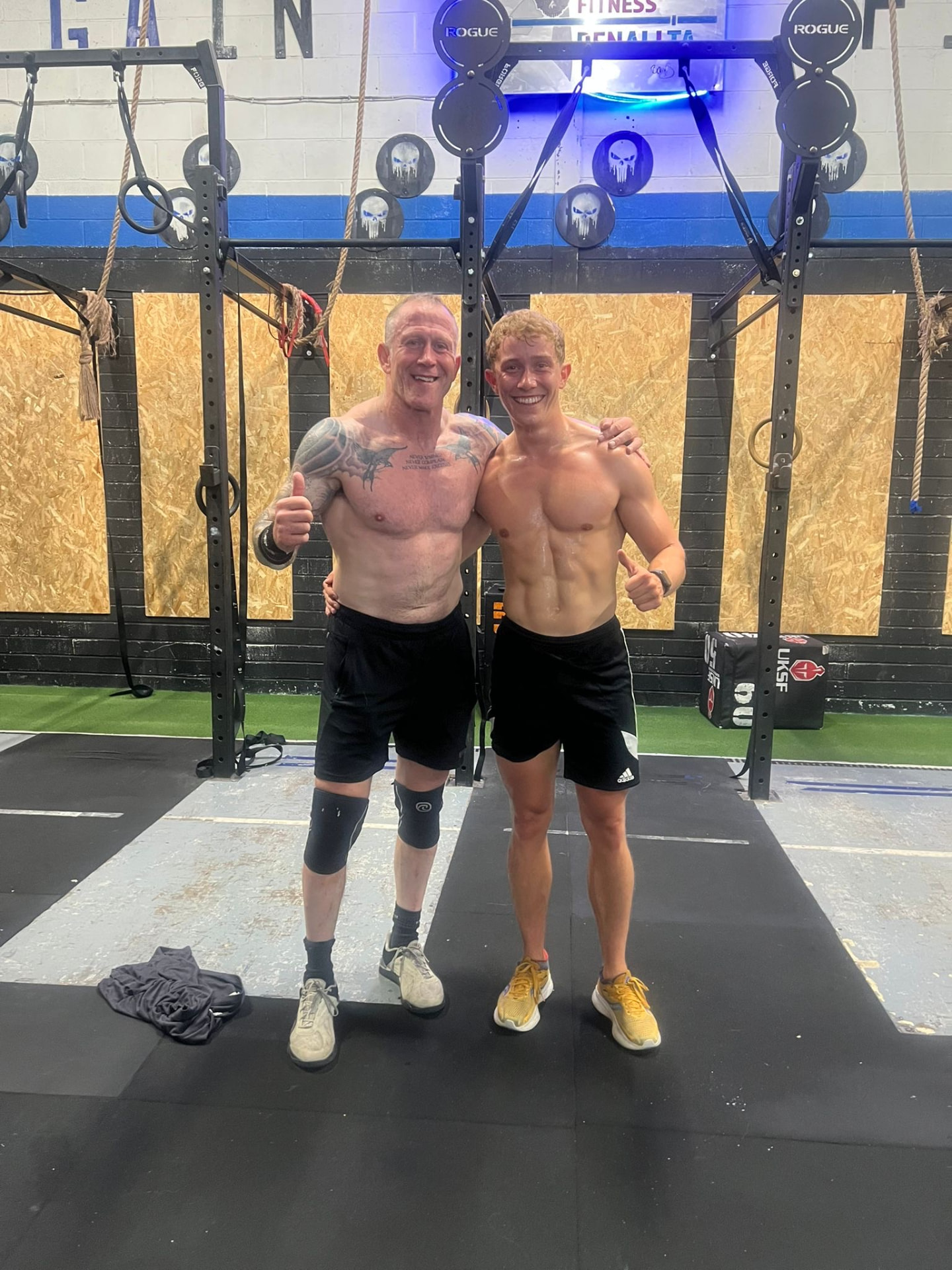 Joel Thomas after a training session with a client